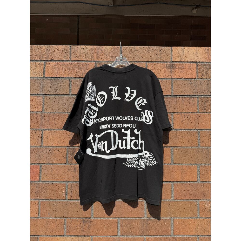 Darc Sport x Von Dutch DSVD Heritage Oversized Tee Shirt Black SSDD NFGU Wolves